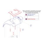 Pride Mobility Go-Go Ultra X S44X 4-wheel Rear Shroud Assembly Red SHDASMB4822 - Image 2