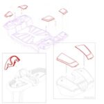 Pearl Pink Shroud Panel Inserts for Pride Mobility Go-Go LX, (S54LX) & Endurance Li S54LXLIT #ACC140885 - Image 2